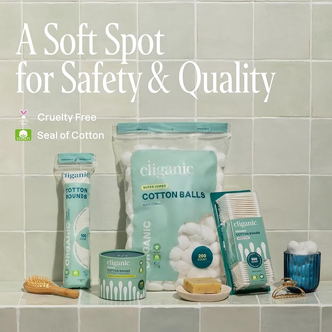 Cliganic premium cotton rounds for