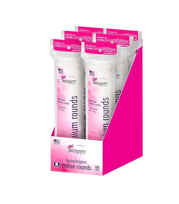 Swisspers premium cotton rounds ??100