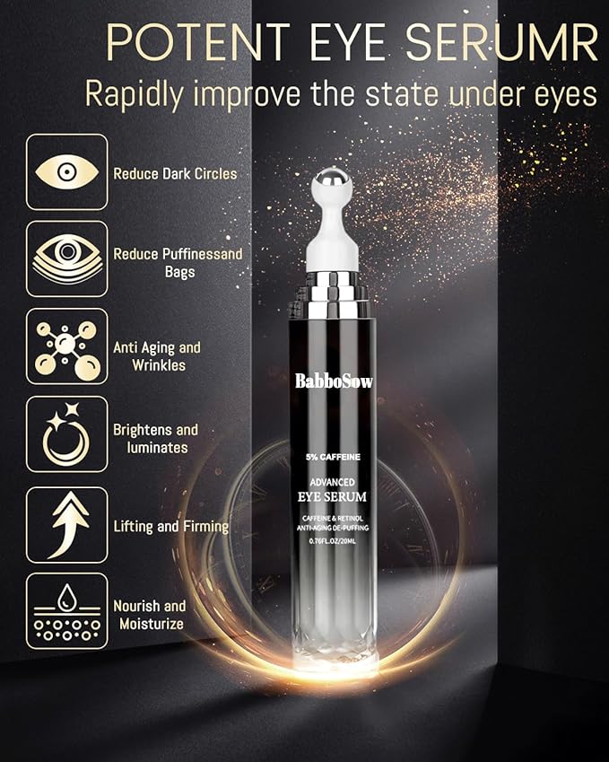 Caffeine eye cream and 24k