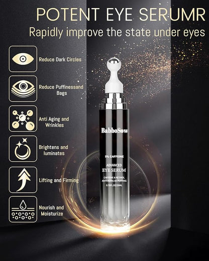 Caffeine eye cream and 24k