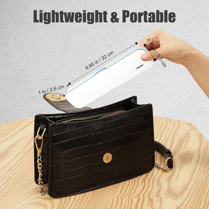 UV Toothbrush Sanitizer and Holder, Portable Travel Case and Cover, Toothbrush Cleaner Powered by AA Battery or USB-C, Fits Most Brushes