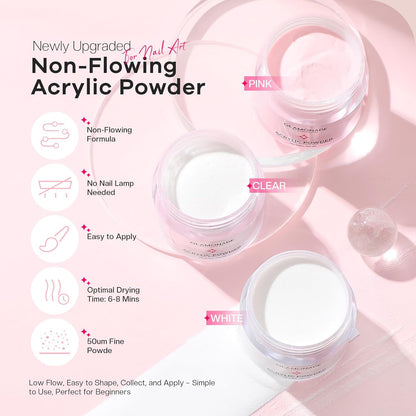 Acrylic Nail Kit for Beginners: Professional Acrylic Nail Kit Set with Everything Drill Powder Nail Art Starter Tech Kit at Home Salon Gift