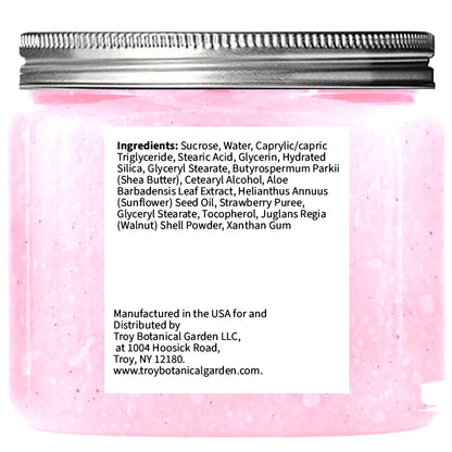 Strawberry Ice Cream Sugar Scrub 10 oz - Natural Strawberry Formula - Deliciously Fragrant, Refreshing, and Skin-Polishing Care - The Best Stocking Stuffer