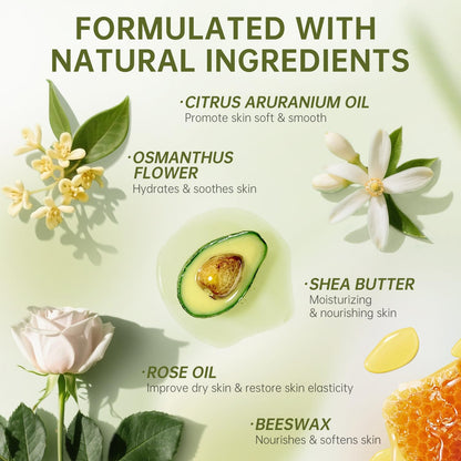 BOLI Shea Butter Body Scrub, Walnut Shell Powder Exfoliating Moisture Scrubber Deep Cleansing Nourishes for Smooth (250g, Shea Butter)