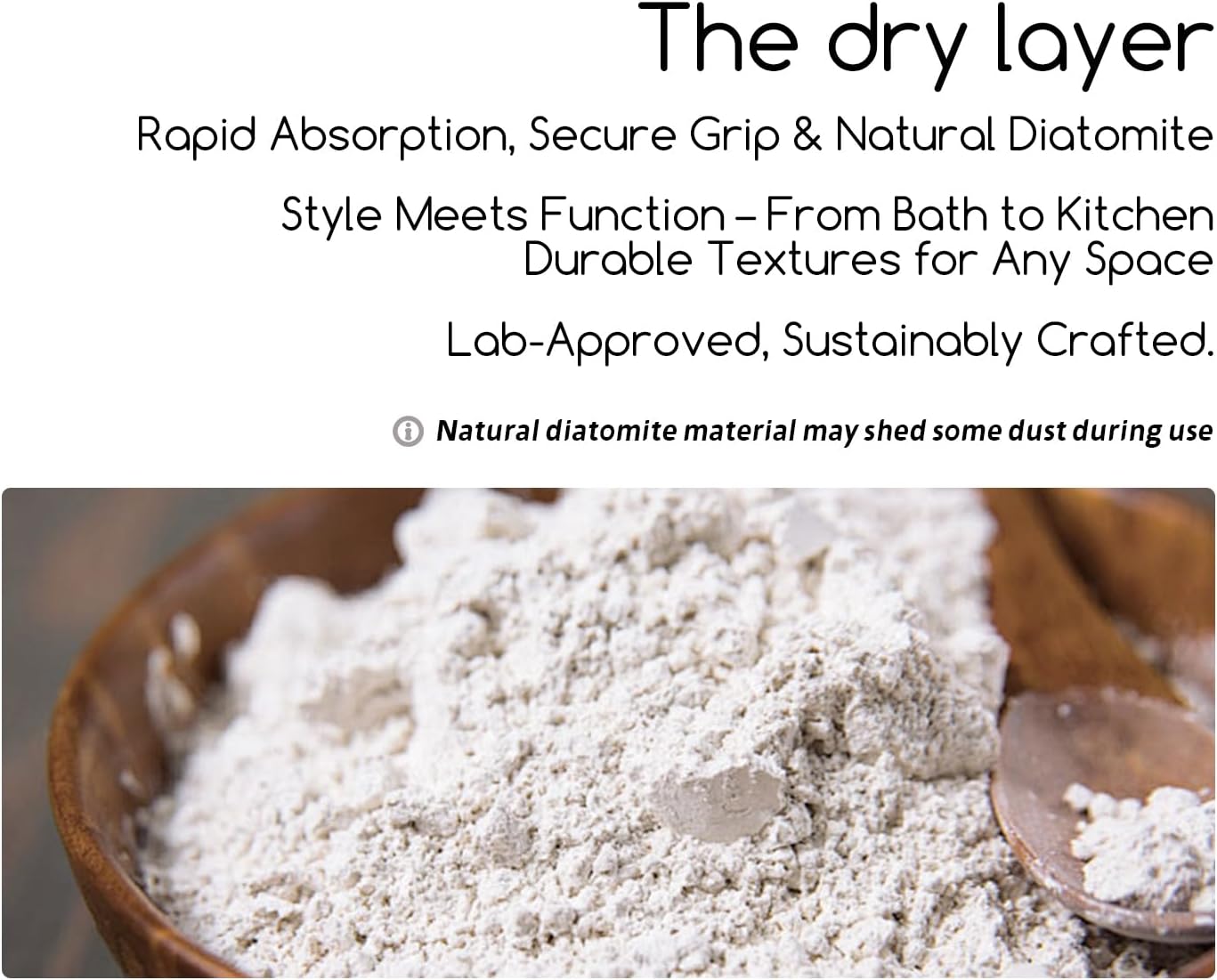 Stone Bath Mat 24"x16" - Diatomaceous Earth Shower Mat, Quick Dry, Anti-Slip, Modern Design with Bonus Non-Slip Pad - Perfect for Home Safety and Style, White,Semicircle