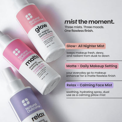 Face Mist Trio Collection – Hydrating Facial Mist Spray for Glowing Skin – Rosewater, Lavender & Hyaluronic Acid – Makeup Setting & Refreshing Face Spray Mist