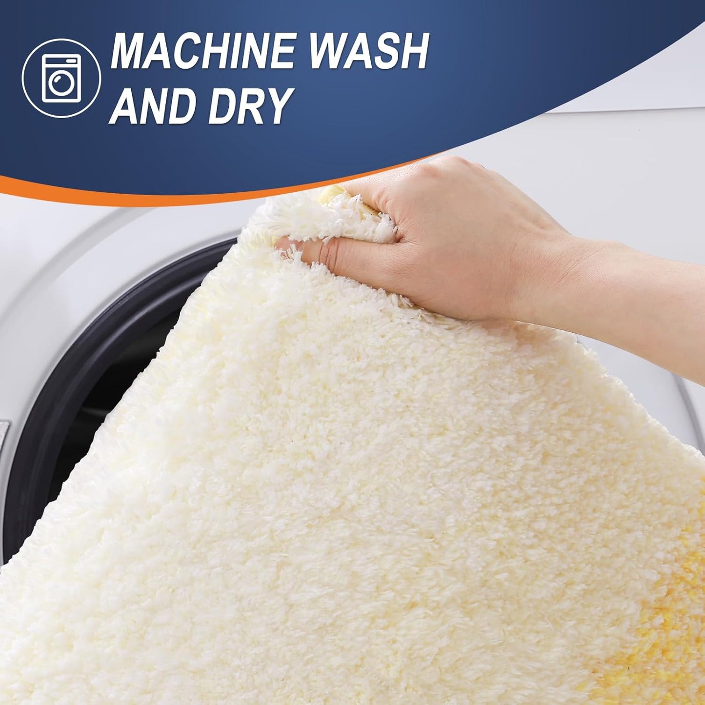 OLANLY Bathroom Rugs Mat 30x20, Extra Soft Absorbent Microfiber Bath Rugs, Rubber Backing, Quick Dry, Machine Washable Bath Mats for Bathroom Floor, Tub and Shower, Home Decor Accessories, Yellow