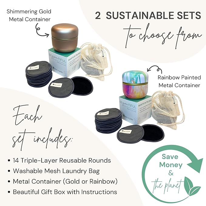 Reusable cotton rounds for face