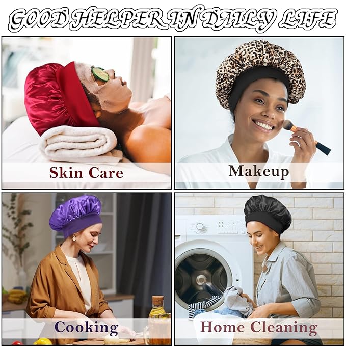 4pcs silk bonnet for sleeping,