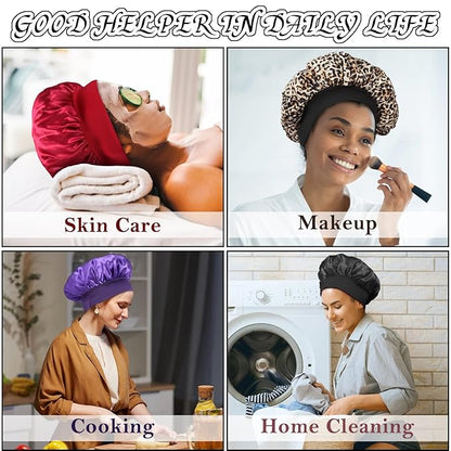 4pcs silk bonnet for sleeping,