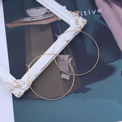 Vintage Circle Dangle Earrings Gold Large Circle Earrings Exaggerated Hollow Circle Hoop Earrings Open Circle Geometric Earrings Jewelry for Women