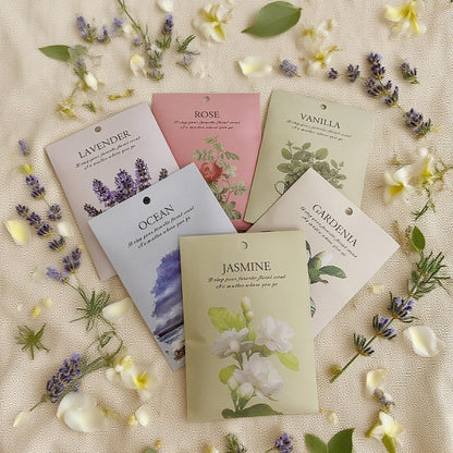 Jasmine Scented Sachet Bags - 12 Pack Home & Car Freshener, Odor Eliminator for Closets, Rooms, Drawers, Wardrobes, Toilets, Long - Lasting 360 - Day Fragrance