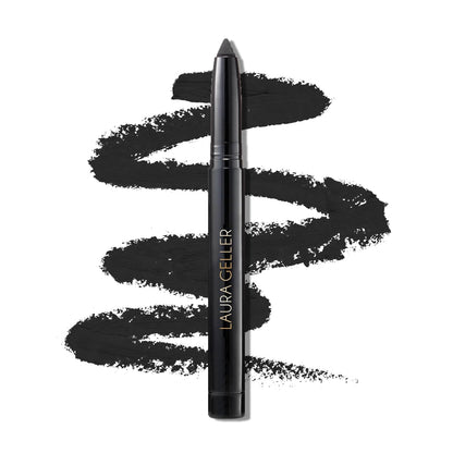 LAURA GELLER NEW YORK Kajal Longwear Kohl Eyeliner Pencil - Soft Black Kohl - Caffeine and Vitamin E - Smooth & Blendable Liner - Built-In Sharpener