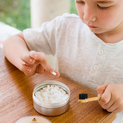 SuperBee Dentos Toothpaste Tablets, 150 Tabs, Fluoride Free & Eco Friendly, Travel Mouthwash Tablets, Sensitive Bites Kids Adults, Chewable Tablet, Spearmint