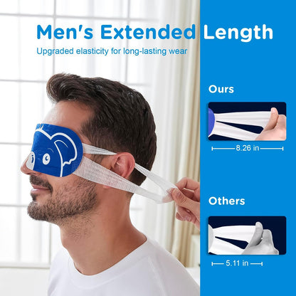 20 Packs Men's Steam Eye Mask for Dry Eyes, Spa Warm Eye Mask, Heated Sleep Mask for Dark Circles, Puffy Eyes, Plane Travel Essentials, Sleep gift set for Men|Teacher|Dad|Boyfriend|Family(Unscented)