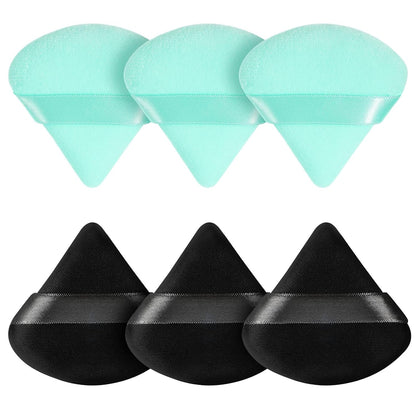 6 Pieces Triangle Powder Puff Soft Makeup Sponge Make Puff for Face Powder Cosmetic Foundation Sponge Makeup Tool