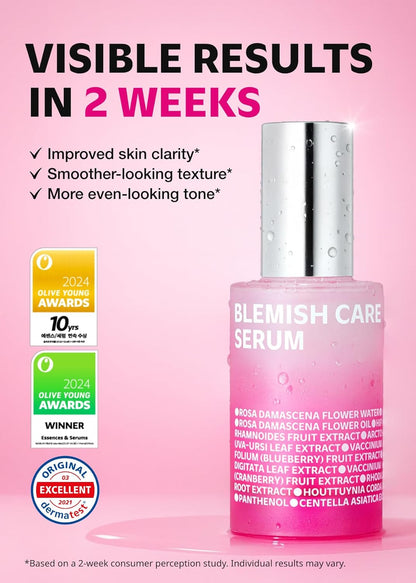 ISOI Blemish Care Up Serum for Face, Vegan Hydrating Serum for Smooth & Glass Skin Effect, Skin Barrier & Moisture Balance for Women, Arbutin, Korean Skin Care (2.36 fl. oz, 70ml)