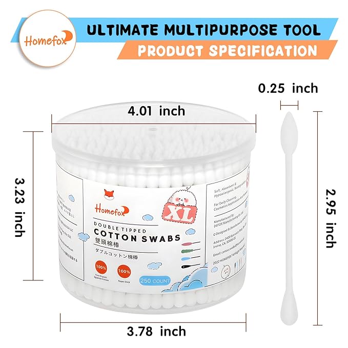 Xl thick cotton swabs pointed