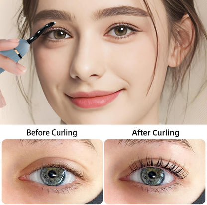 ZAPAL Heated Eyelash Curler, S600 Rechargeable Heated lash Curler, Intelligent Power Off Electric Eyelash Curler Heated Quickly 24 Hs Lasting Natural Makeup for Woman (Air Blue/Gold, X8-132mm)