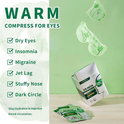 18 Packs Steam Eye Masks for Dry Eyes Hollow Spa Warm Eye Mask, Heated Eye Mask Reduce Puffiness & Dark Circles, Hydrate & Soothe Tired Eyes, Travel Essentials, Business Trip, Party Favors, Unscented