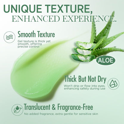 LASHVIEW Eyelash Extension Remover Cream - 1-3 Minutes Fast & Gentle Removal, Low Irritation Gel Texture for Sensitive Skin, Infused with Aloe, 10g