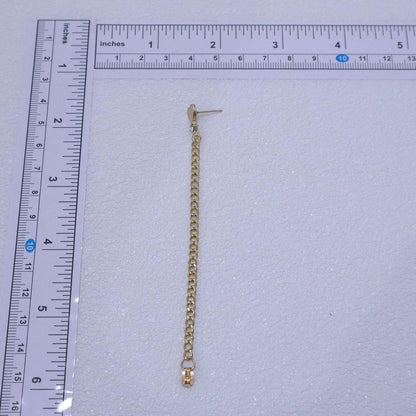 Heart Jacket Earring for Women Gold Love Heart Stud Earring Long Chain Drop Earring Tiny Crystal Star Earring Vintage Chain Link Earring Jewelry for Girls Gifts