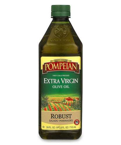 Pompeian Robust Extra Virgin Olive Oil, Contains Polyphenols, First Cold Pressed, 24 Fl Oz