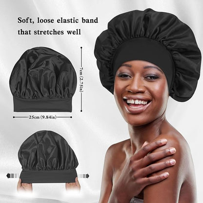 3pcs satin bonnet silky bonnet