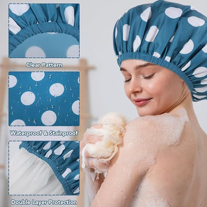 2 sets large shower caps