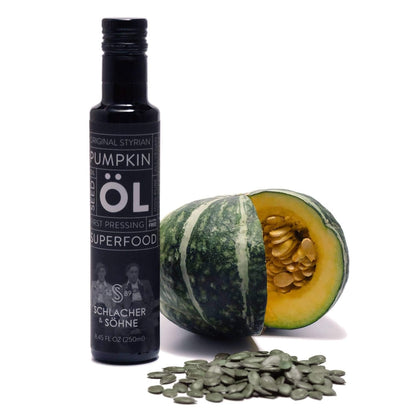 Schlacher & Söhne Styrian Pumpkin Seed Oil: 100% Pure, Cold Pressed, Non GMO, Gluten Free, Vegan, May Helps in Hair Growth, Made in Austria (3 Pack of 250 ml)