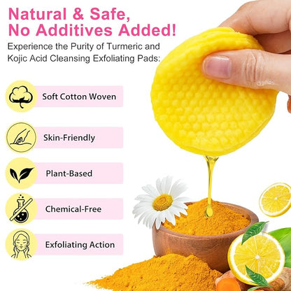 Turmeric kojic acid cleansing pads,