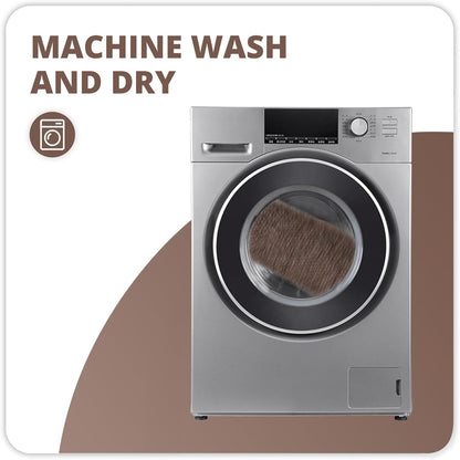 Toilet Rugs U Shaped Bathroom Rug,Machine Washable Non Slip Quick Dry Super Absorbent Ultra Thin Toilet Mats for Bathroom Toilet.Brown,1'8"x2'(20x24inch)