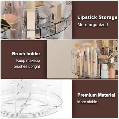 360 rotating makeup organizer with