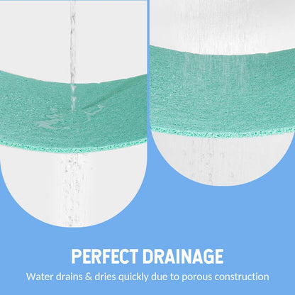 Non-Slip Bathtub Mat, Anti Slip Shower Mat, Fast Drying Bathtub Mats, Foot Scrubber Mat, Anti Slip Mat for Tub, Floor, Bathroom, Kitchen, Home, Hotel (Light Green 32"×17")