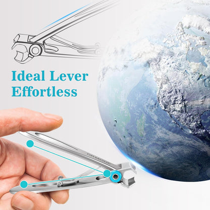 DRMODE Nail Clippers for Men Thick Nails - Large Toe Nail Clippers for Thick Nails for Senior with Wide Jaw Opening, Sharp Finger Nail Clippers Adult Cutter for Tough Nail