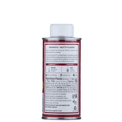 La Tourangelle, Toasted Sesame Oil, Great for Cooking, Add to Noodles, Stir-Fry, Vegetables, Vinaigrettes, and Marinades, 8.45 Fl Oz