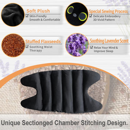 Microwave Heating Pad for Cramps Pain Relief, 19 * 9" Microwavable Heating Pads for Back, Neck Shoulder, Cute Microwave Heating Pad Stuffed Animal, Moist Heat Pack, Lavender