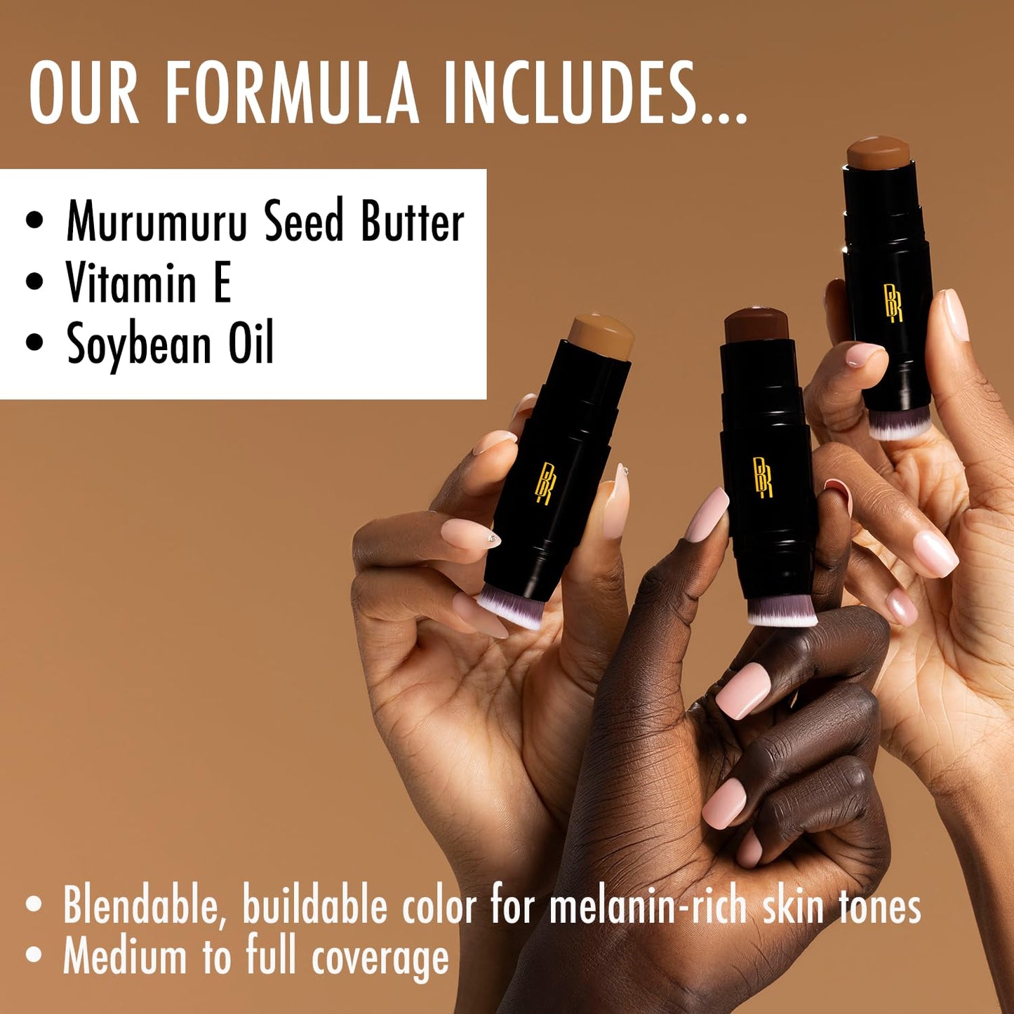 Black Radiance Color Perfect Foundation Stick, Bronze Glow, 0.25 Ounce (Pack of 1)