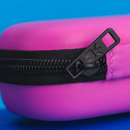 Triple Bristle Sonic Toothbrush Travel Case | Portable Breathable Toothbrush Hard Carrying Bag for Traveling, Camping, Business Trip | Mesh Pocket for Accessories | Pink