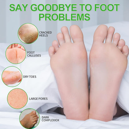 Pedicure Kit Foot Soak Set: Bubble Salt, Sugar Scrub, Massage Mask, Massage Lotion in a Box, 4 Step Foot Spa Kit for Dry Feet, Calluses and Tired Feet（3 Set Peppermint）