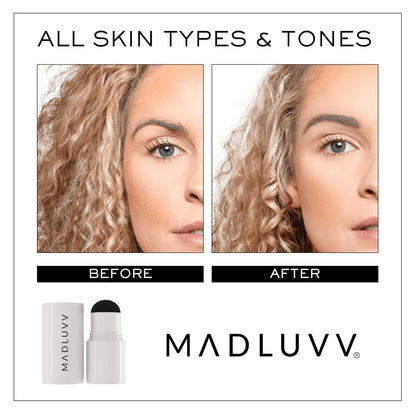 MADLUVV Brow Stamp Refill* - Color Stamp for Brows & Root Touch Up for Women & Men, Instantly Conceal Hair Loss, Grey Hair, Thinning Hair with Stain-Proof/Smudge-Proof Powder Formula (Taupe)