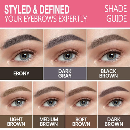 3Pcs Waterproof Eyebrow Pencil, Professional Makeup Micro Brow Pencil, Double-ended ultra-fine eyebrow pencil, Ultra-Fine Mechanical Pencil (3, 04#Light Brown)