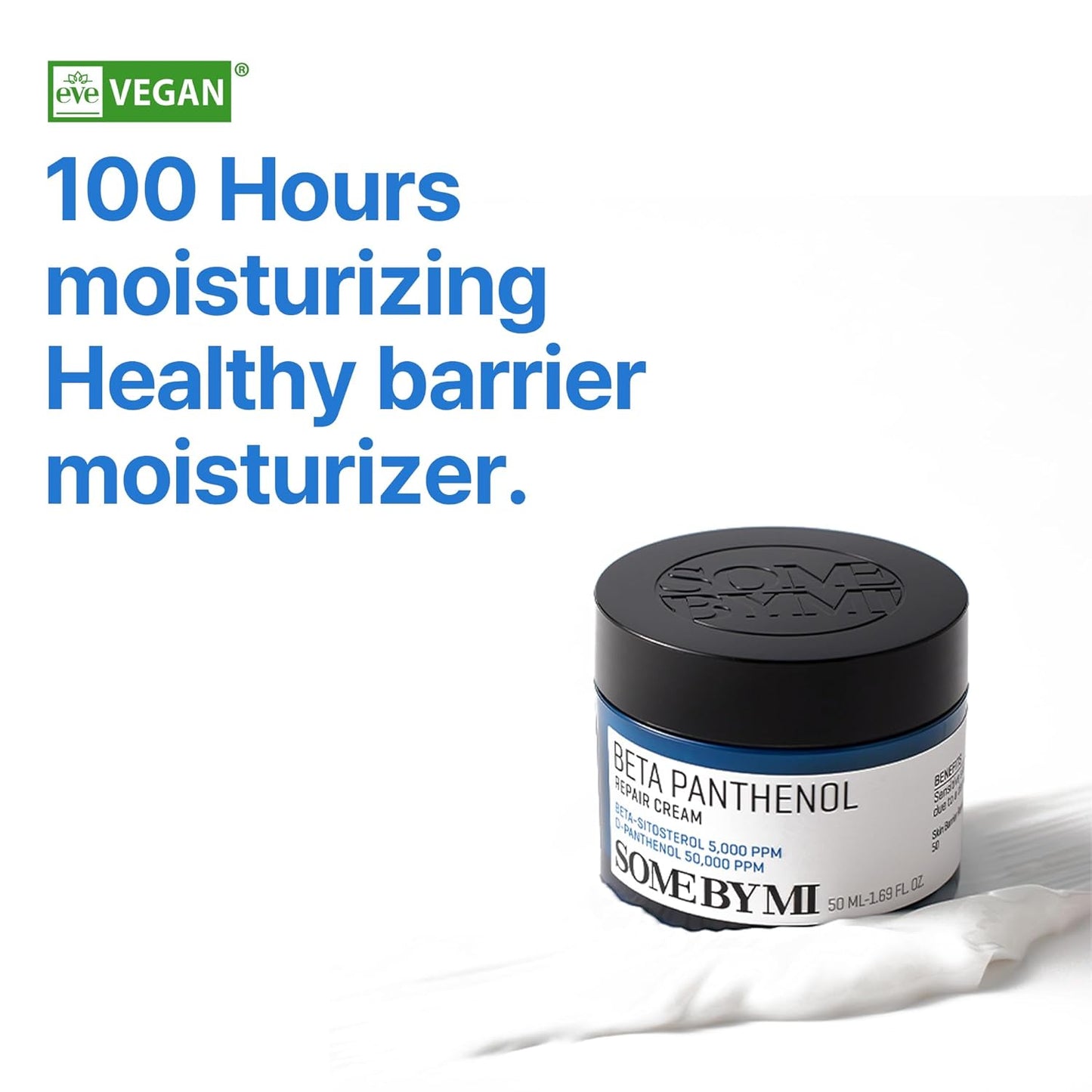 SOME BY MI Beta-Panthenol Repair Cream – 1.69oz, 50ml – Hydrating Face Moisturizer with Panthenol & Redness Relief – Skin Barrier Repair & Soothing Face Cream with Beta-Sitosterol – Korean Skin Care