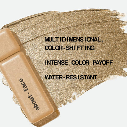 aboutface Fractal Glitter Eye Paint Apollo Empire – Smudge-Proof, Long-Lasting Liquid Eyeshadow – Intense Sparkle with Mousse Texture – Vegan, Cruelty-Free – 0.13oz (Gold)