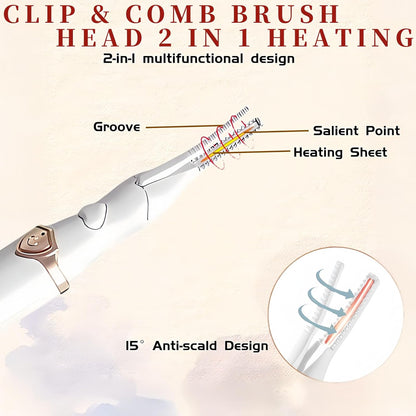 Heated Eyelash Curler - 2 in 1 Clip-Type Eyelash Curlers - Electric Eyelash Curler Rechargeable for 24H Long Lasting, 3 Heating Modes, 8S Fast Heating, Makeup Tool Gifts for Women Girls, White-DA