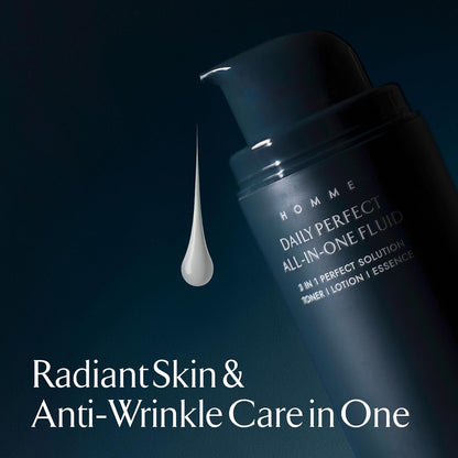 LA MUSE Homme Daily All-in-One Face Moisturizer for Men | 3-in-1 Toner, Lotion, Essence | Lightweight, Hydrating After-Shave Lotion for Oily & Sensitive Skin | Korean Skincare | Original Size