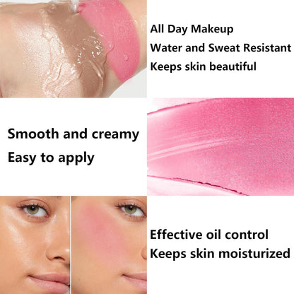 3Pcs Cream Contour Stick Makeup Kit, Shades with Highlighter, Blush and Bronzer Contour Stick for Sculpt the Cheeks, Long Lasting, Waterproof, Matte & Dewy Finish LIGHT(1+3+4)