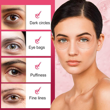 16 PCS Reusable Under Eye Patches for Wrinkles | Topical Gel Eye Pads for Dark Circles and Eye Bags | Anti-Wrinkle Treatment for Face and Under Eyes | Overnight Eye Patches | Under Eye Pads