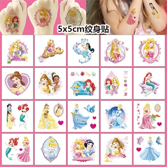 40pcs princess temporary tattoos for