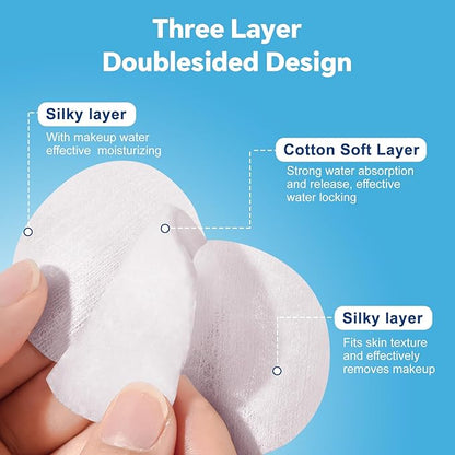 Cotton rounds for facial cleansing